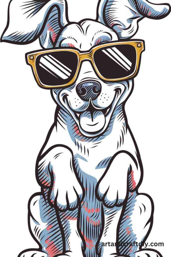 Doodle Dog with Sunglasses