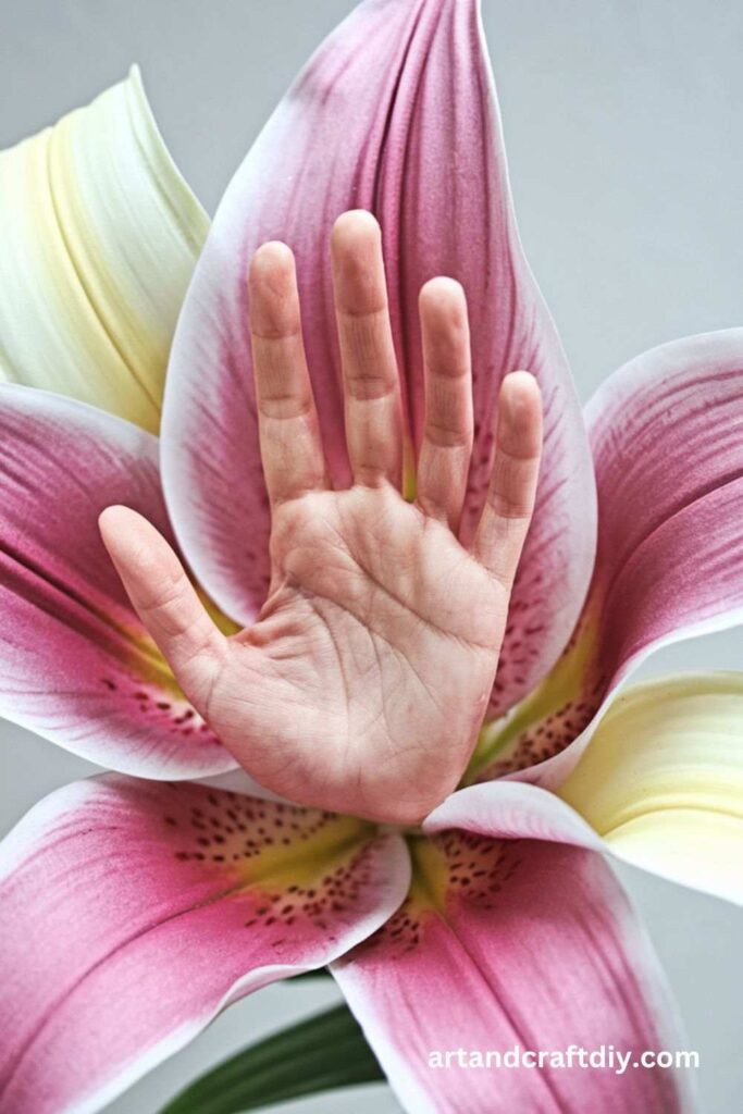 Fabric Handprint Lily