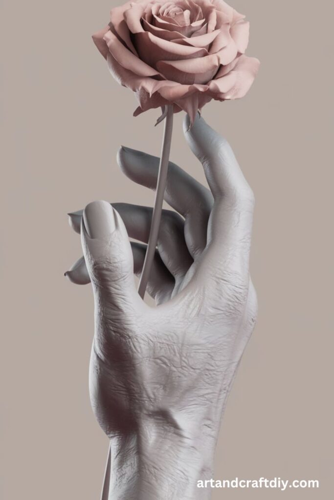 Hand Holding a Rose