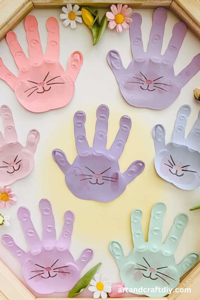 Handprint Bunny Shadowbox