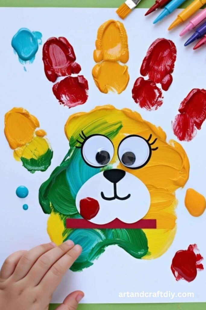 Handprint Dog Painting