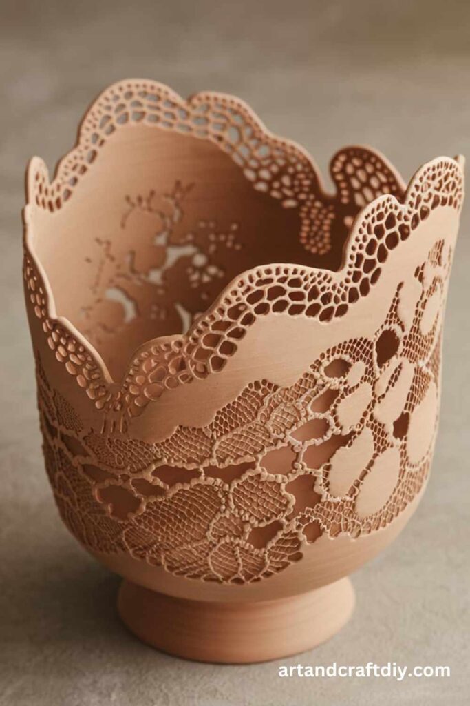 Lace-Imprinted Napkin Bowl
