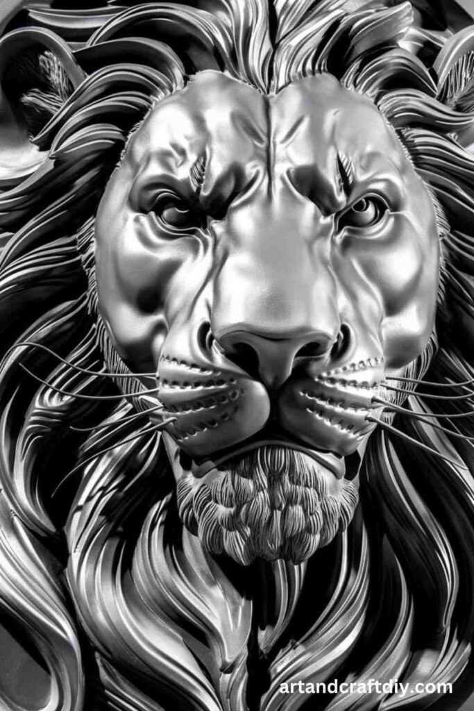 Lion’s Head Relief Sculpture
