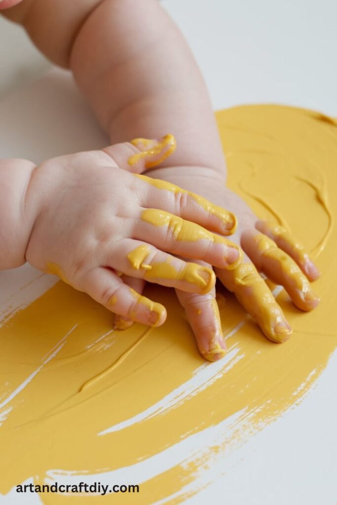 Mashed Banana Finger Paint