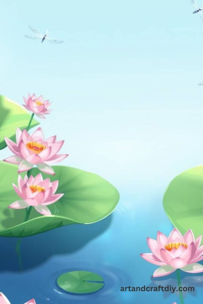 Oil Painting Lily Pond