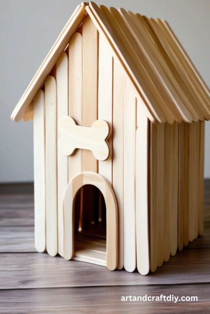 Popsicle Stick Dog House