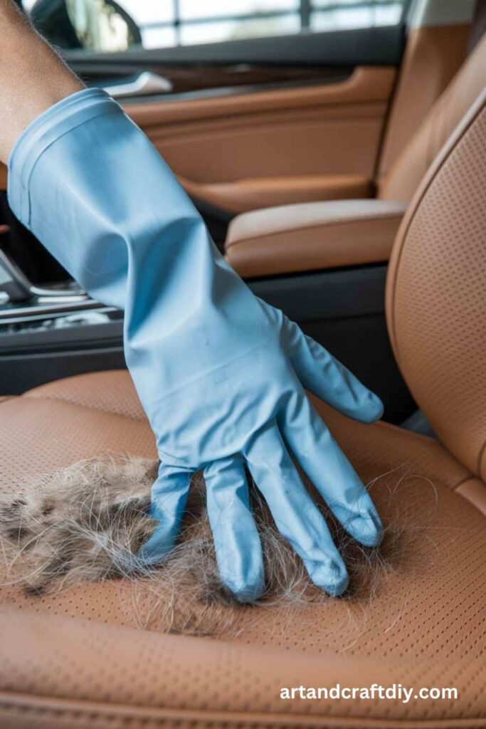 Remove Pet Hair with a Rubber Glove