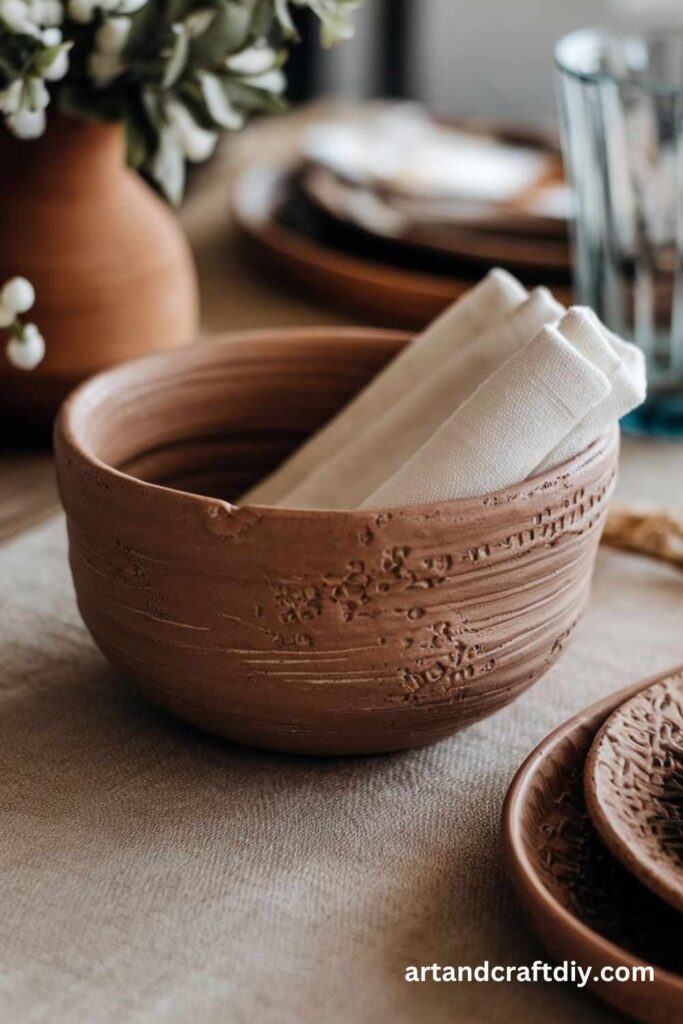 Rustic Textured Napkin Bowl