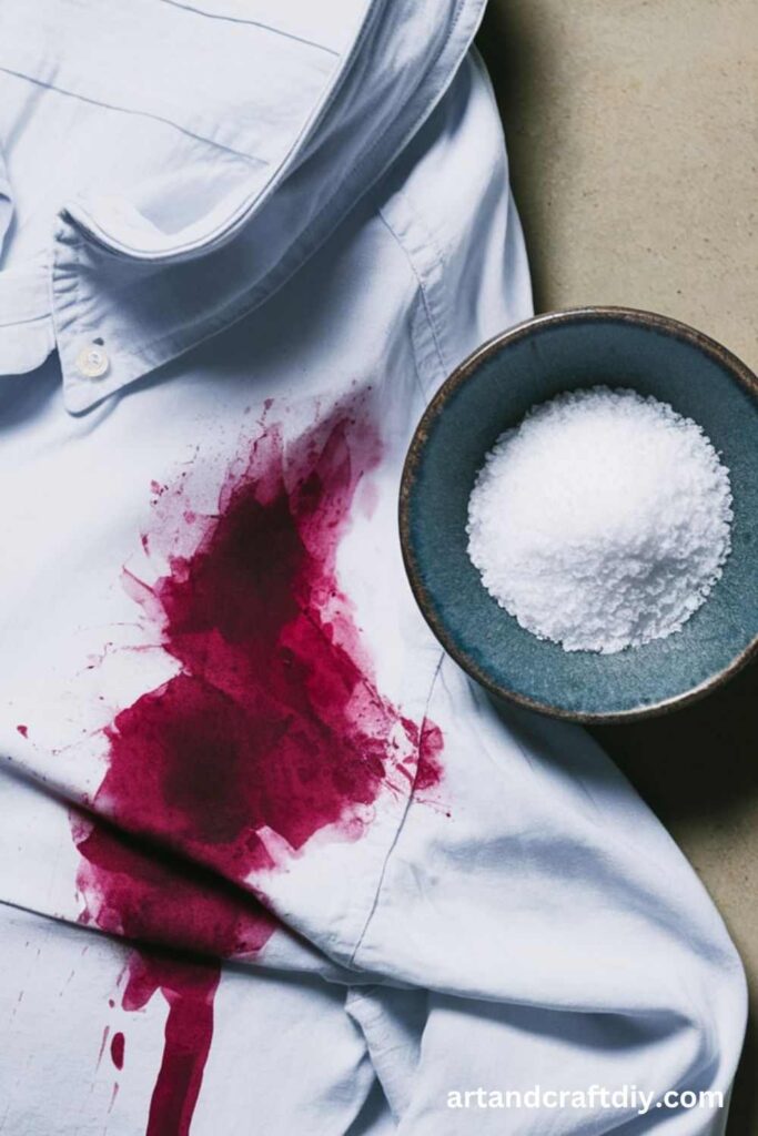 Salt for Red Wine Stains