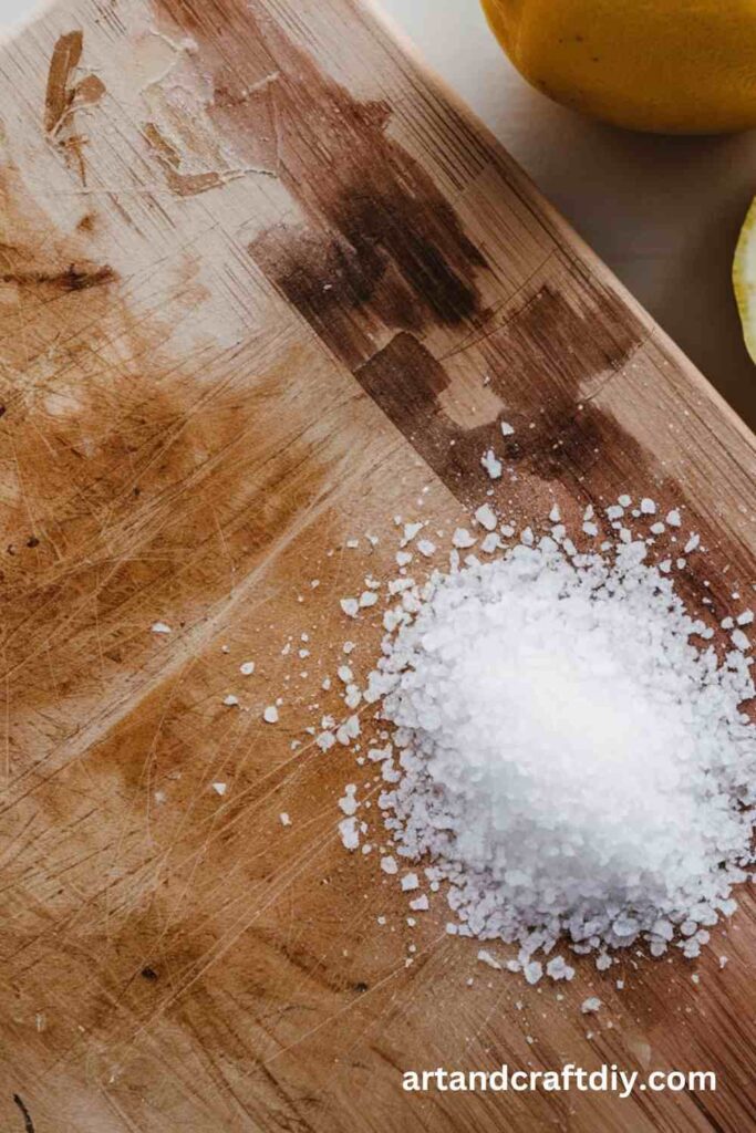 Sanitize the Cutting Board with Salt and Lemon