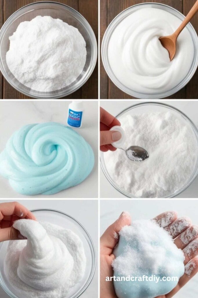 Snow Slime with Baking Soda
