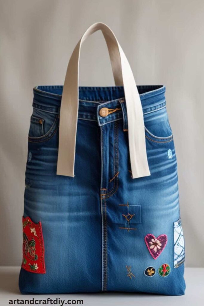 Upcycled Jeans Gift Bag