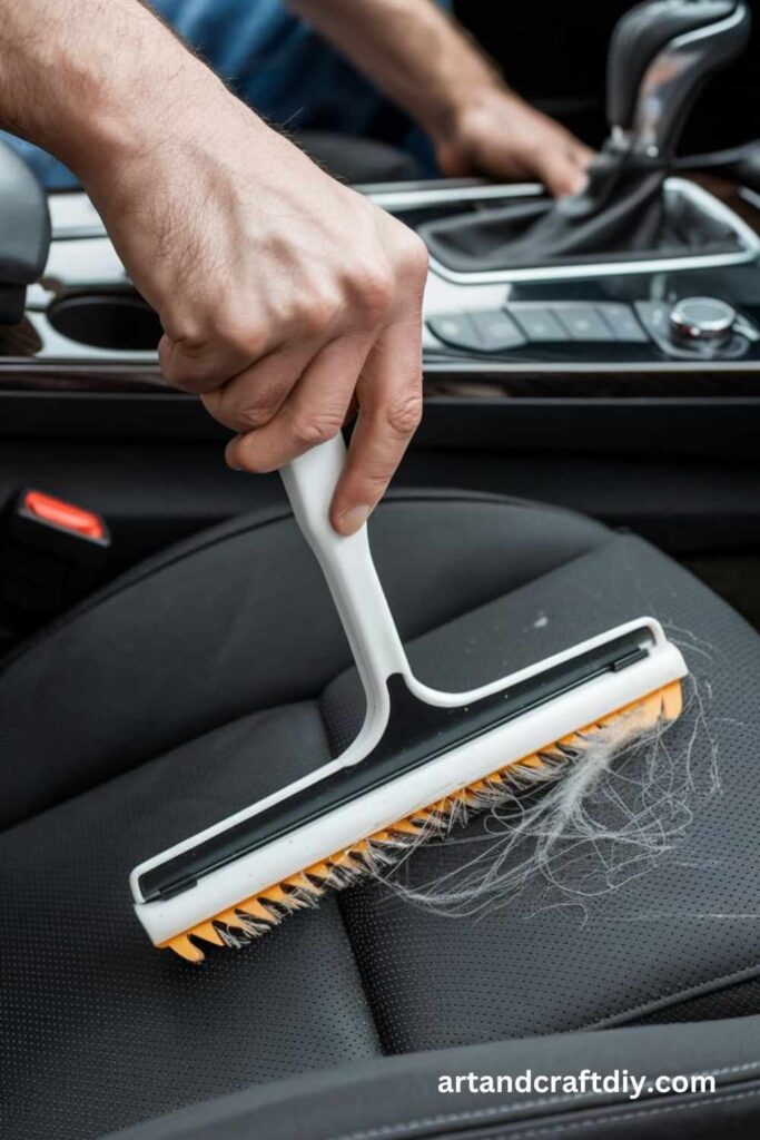 Use a Squeegee to Remove Pet Hair from Seats