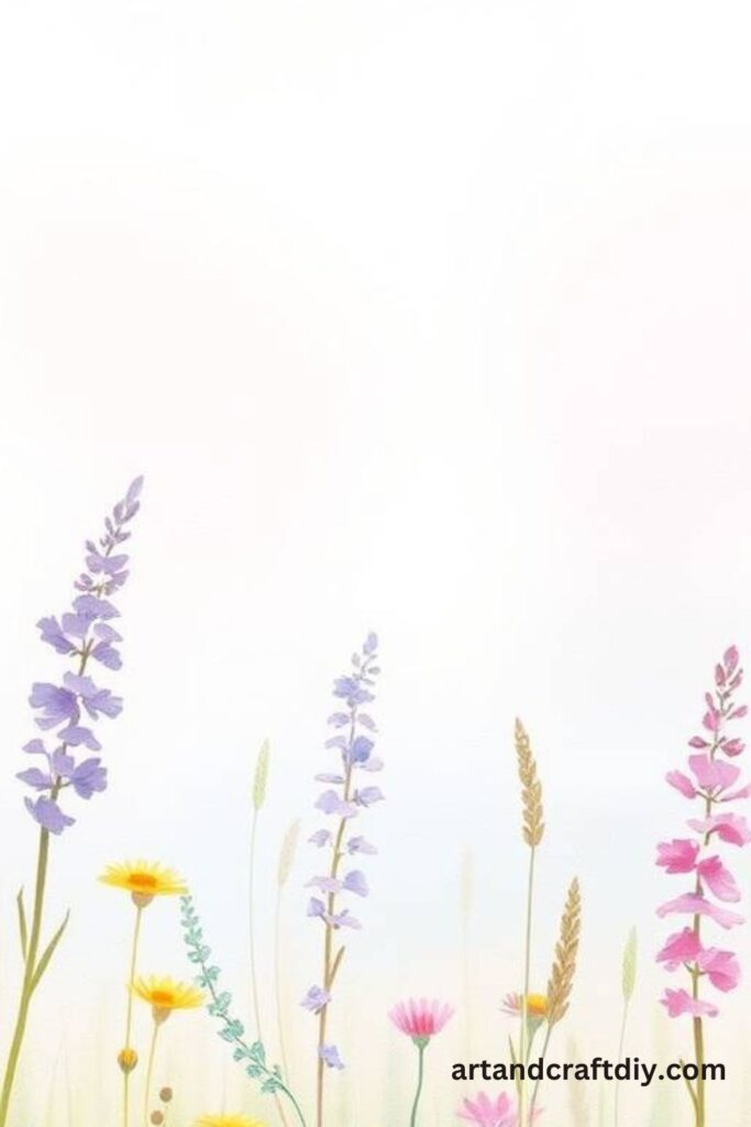 Watercolor Wildflower Field