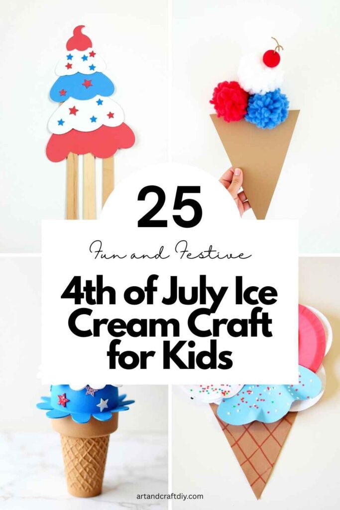 4th of July Ice Cream Craft for Kids