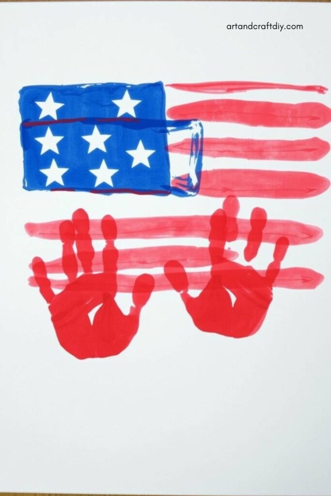 American Flag Handprint Craft