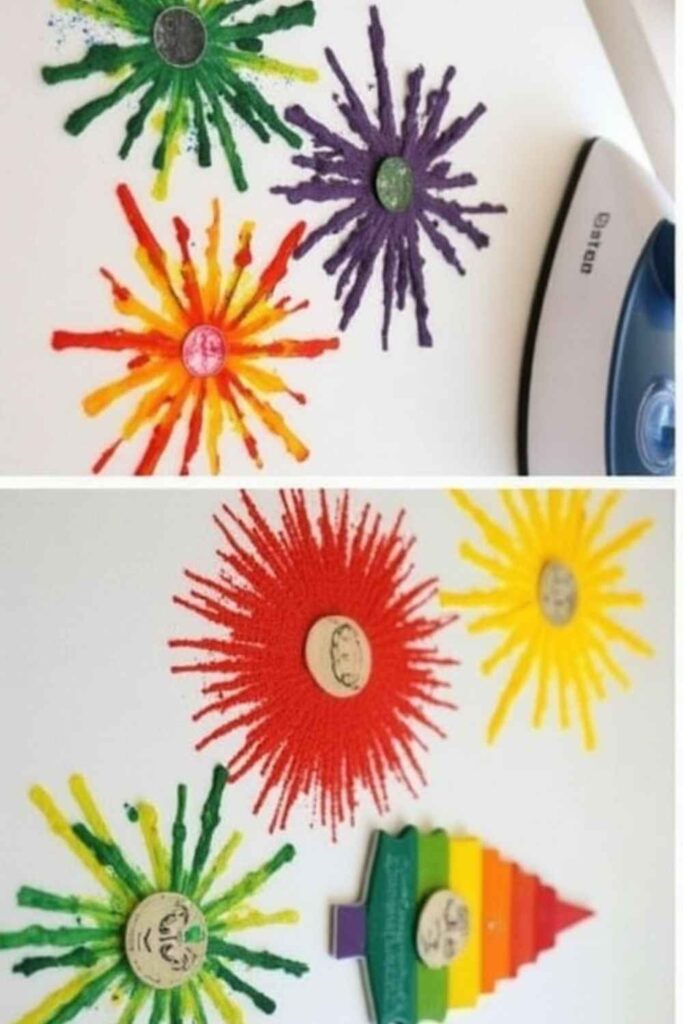 Crayon Shaving Sun Catcher