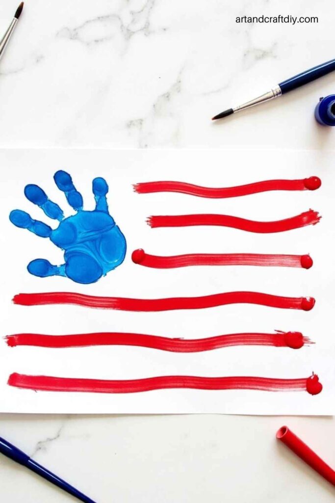 Handprint American Flag