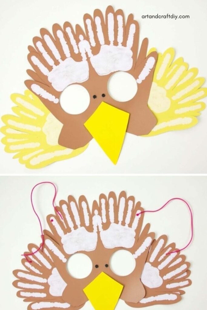 Handprint Bald Eagle Mask