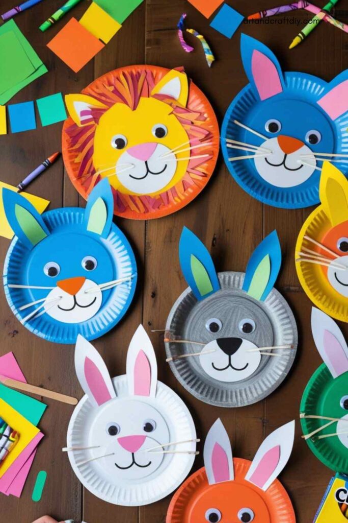 Paper Plate Animal Faces