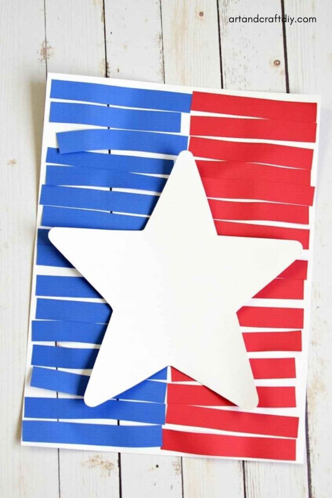 Paper Strip Juneteenth Flag