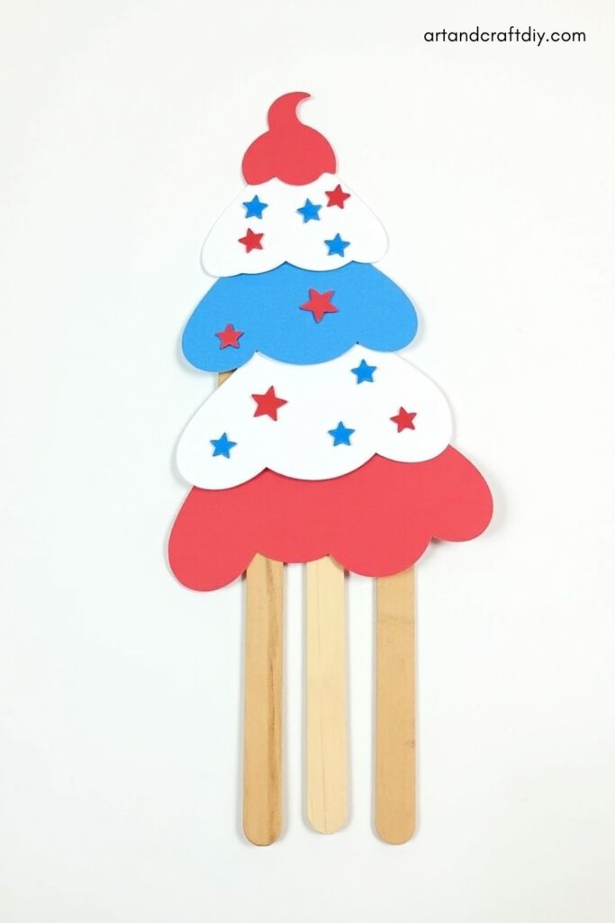 Popsicle Stick Ice Cream Craft