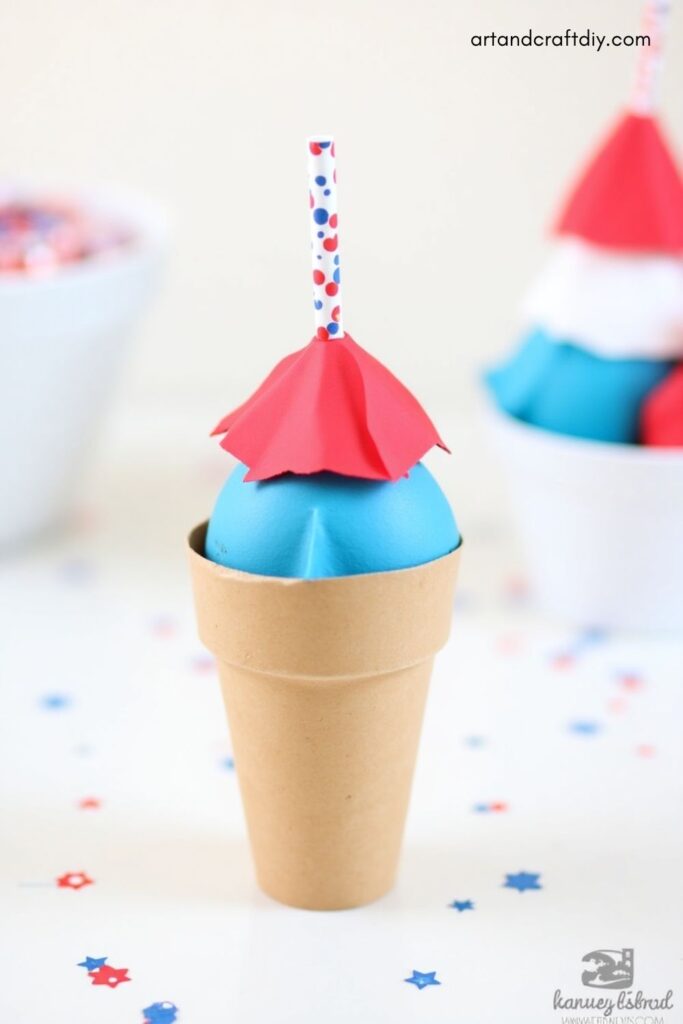 Straw and Paper Ice Cream Cone