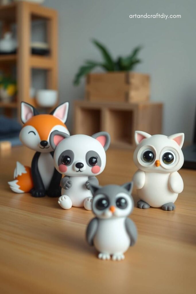 Animated Animal Clay Figures
