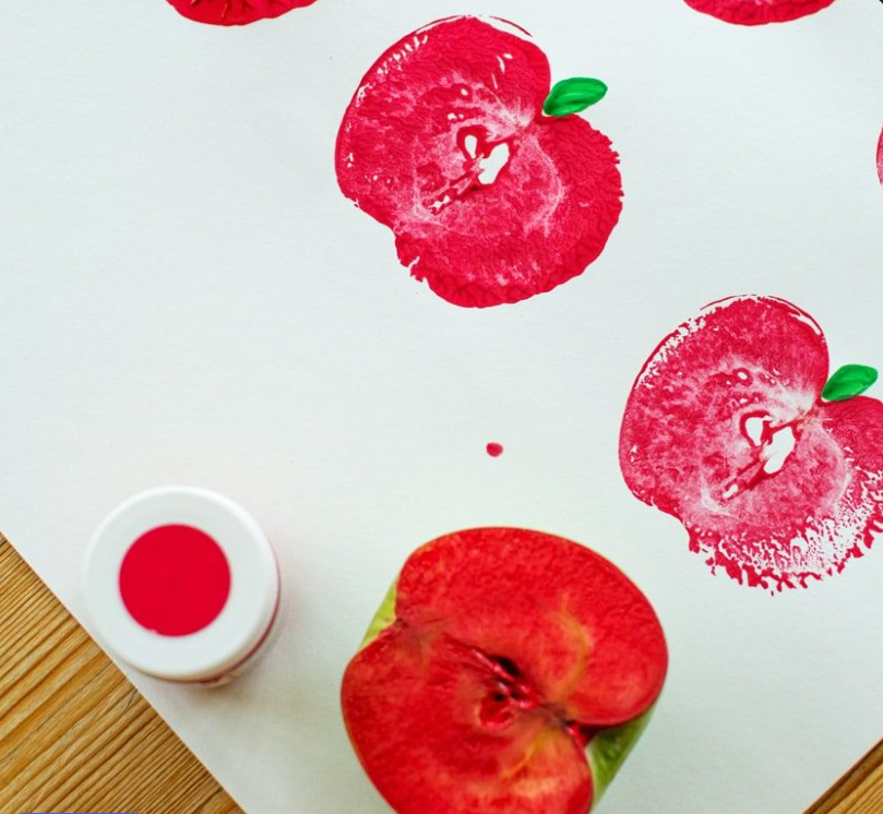 Apple Print Painting