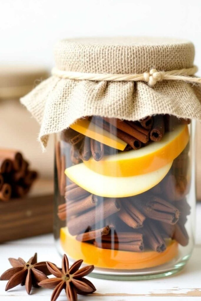 Autumn Spice Potpourri Jars