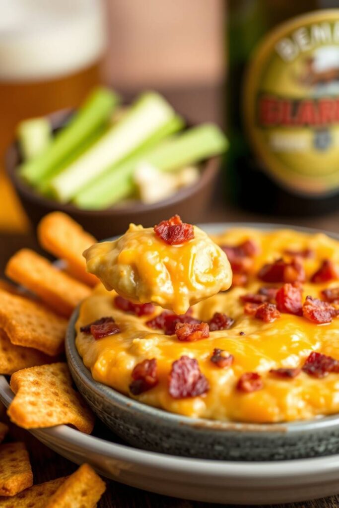 Bacon and Cheddar Beer Dip