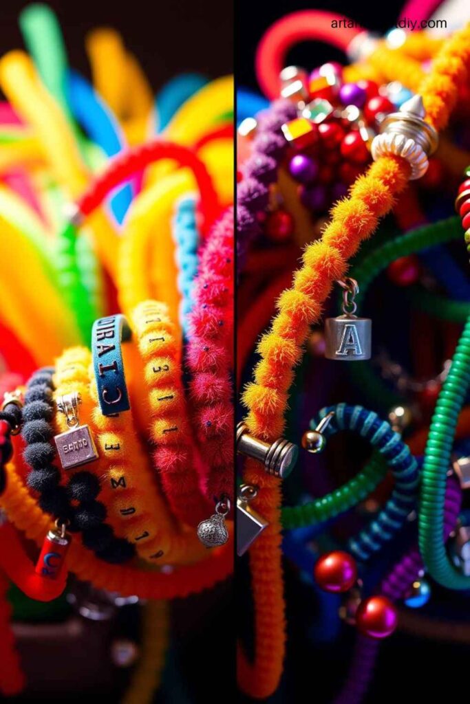 Beaded Pipe Cleaner Bracelets
