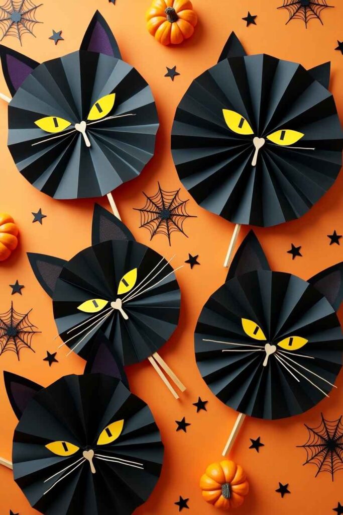 Black Cat Paper Fans