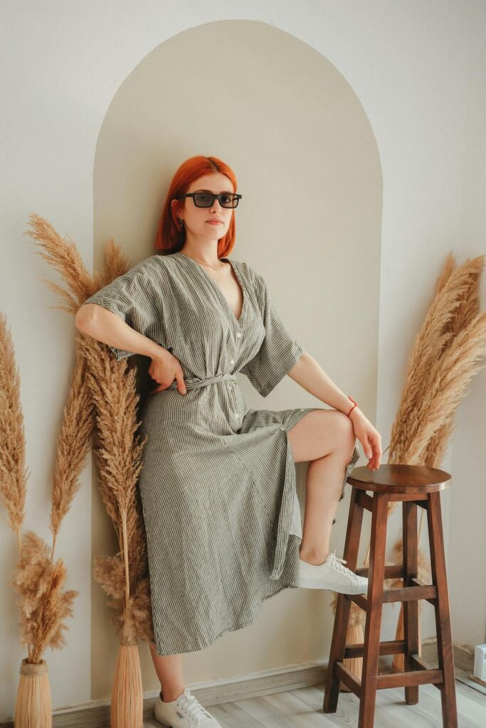 Casual Dress and Sneakers