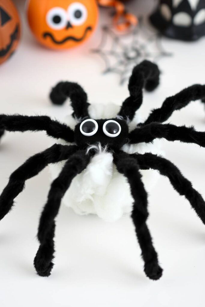 Cotton Ball Spider Craft