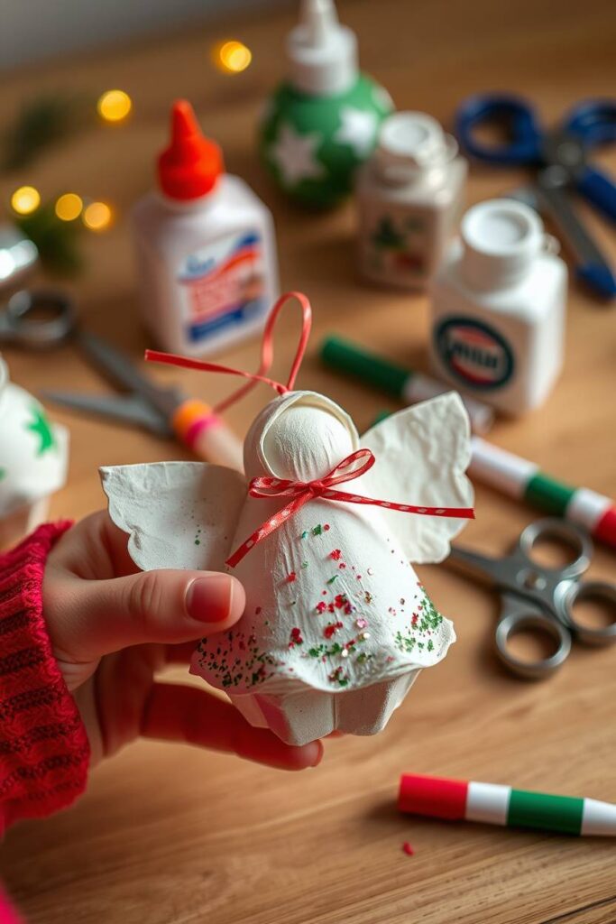 Egg Carton Christmas Ornaments