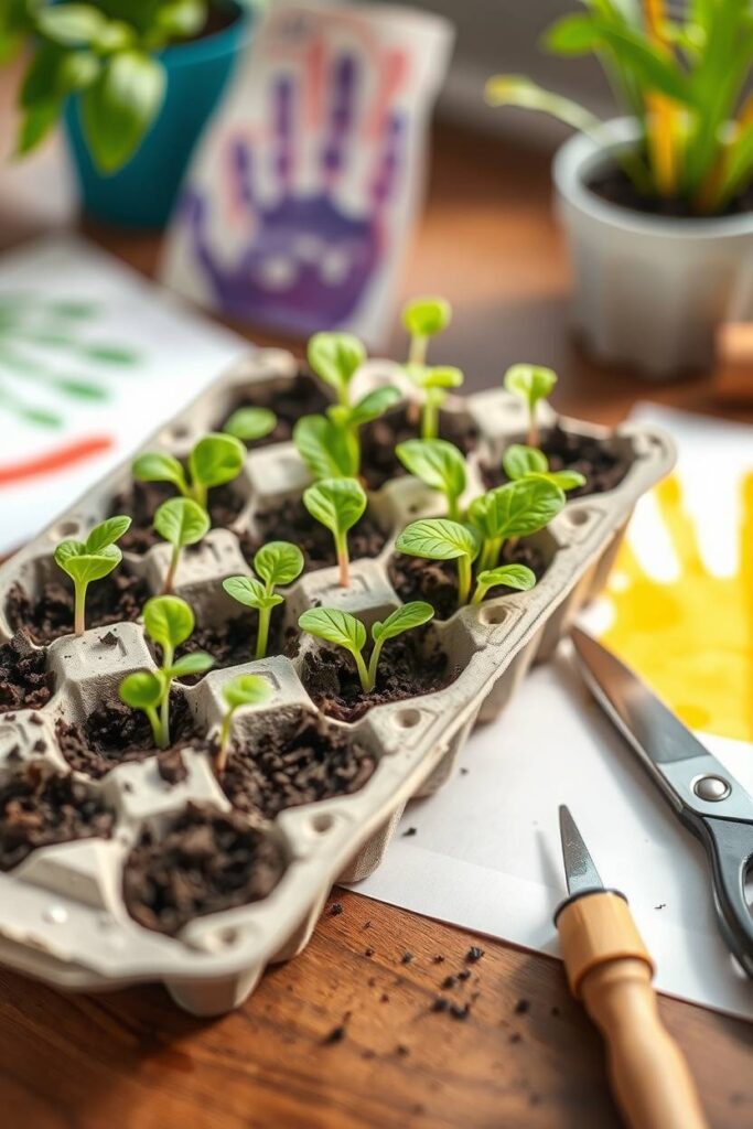 Egg Carton Seed Starters