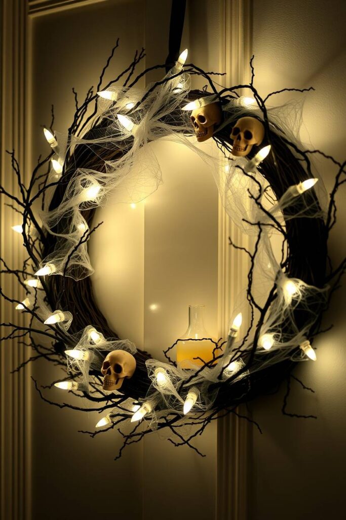 Ghostly Glow Wreath