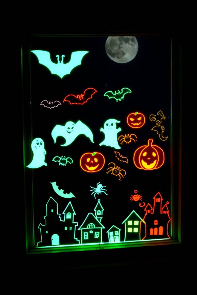 Glow-in-the-Dark Halloween Window Clings