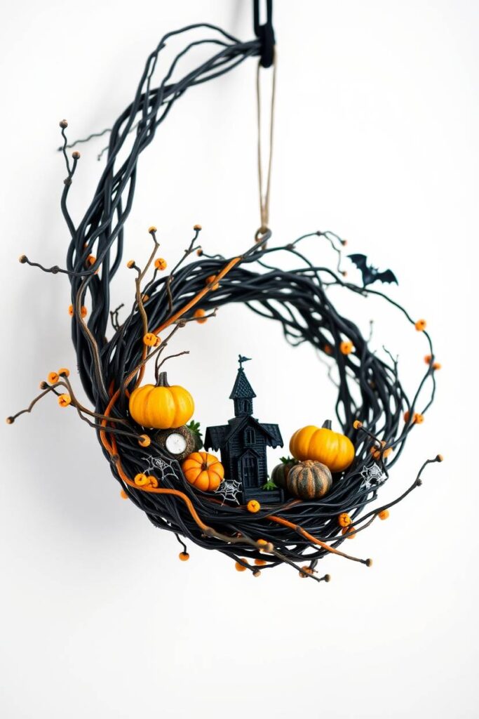 Haunted House Mini Wreath