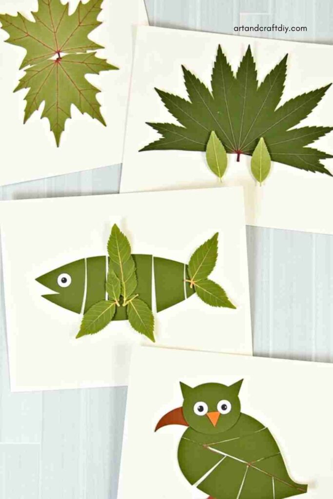 Leaf Animal Collages