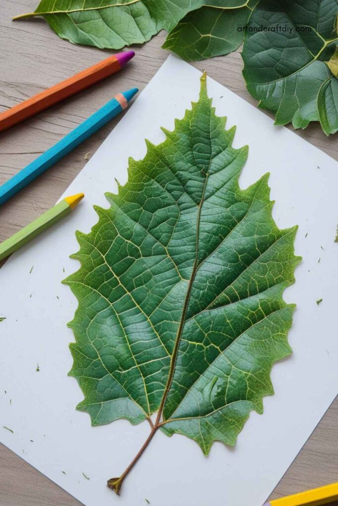 Leaf Rubbing Art