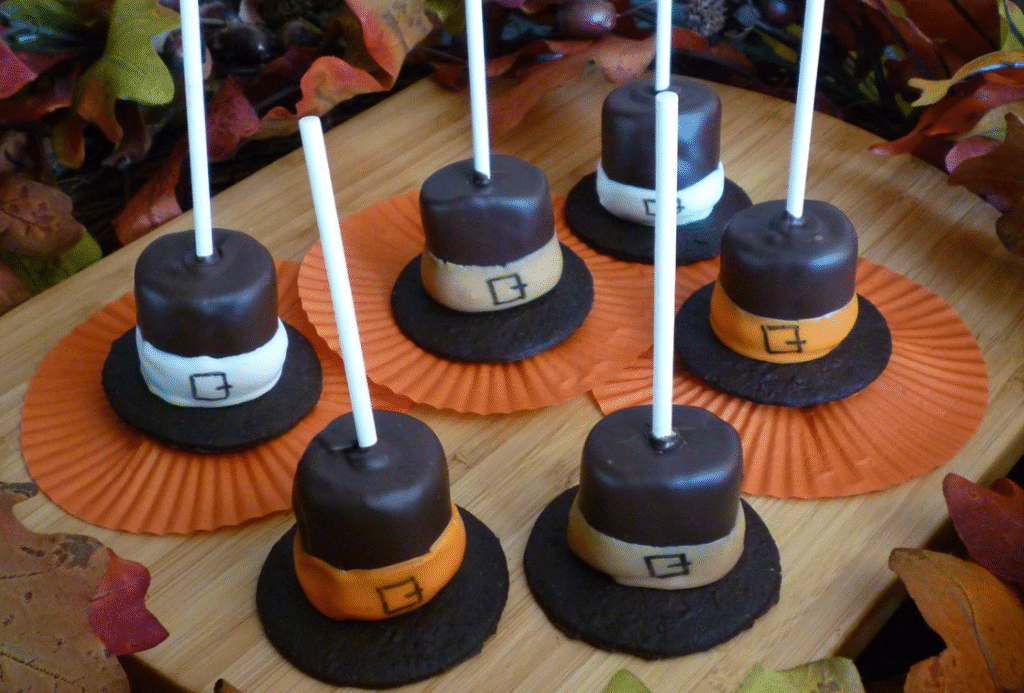 Marshmallow Pilgrim Hats