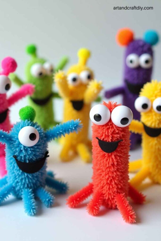 Mini Pipe Cleaner Monsters