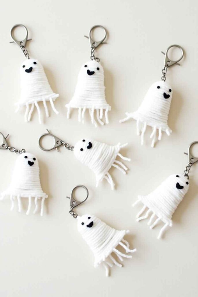Mini Yarn Ghost Keychains