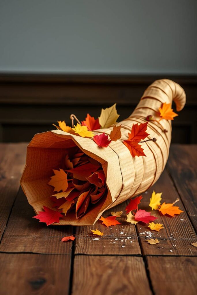 Paper Cornucopia Centerpiece