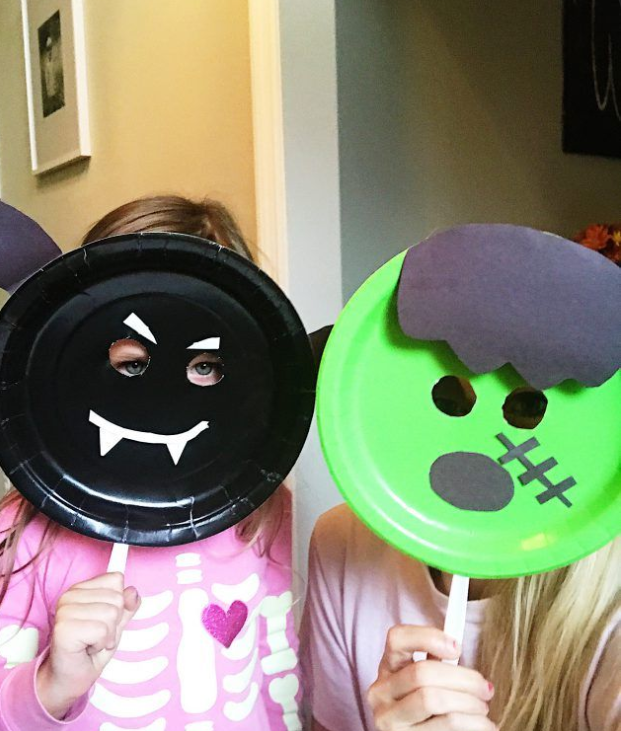 Paper Plate Halloween Masks