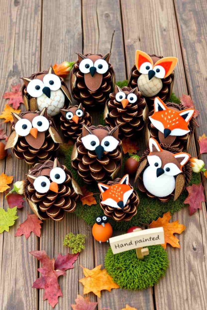 Pinecone Animal Decorations