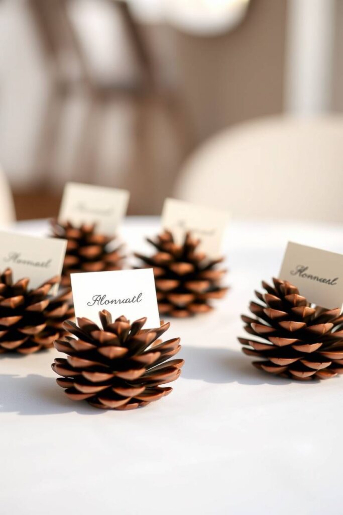 Pinecone Place Card Holders