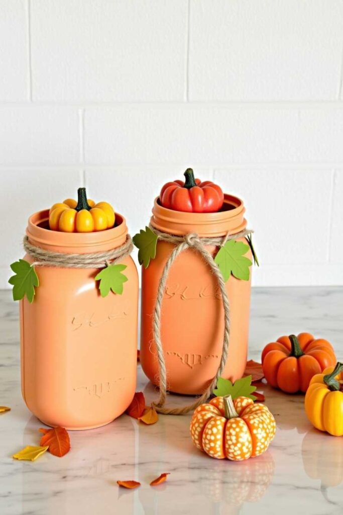 Pumpkin Mason Jars